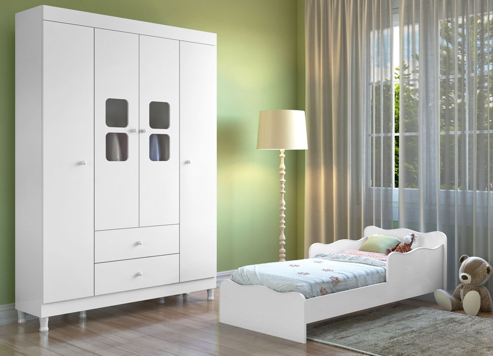 Guarda Roupa Xodo com Mini Cama Sonneca Baby Milani Store Guarda Roupa Xodo ~ Guarda Roupa Xodo com Mini Cama Sonneca Baby Milani Store
